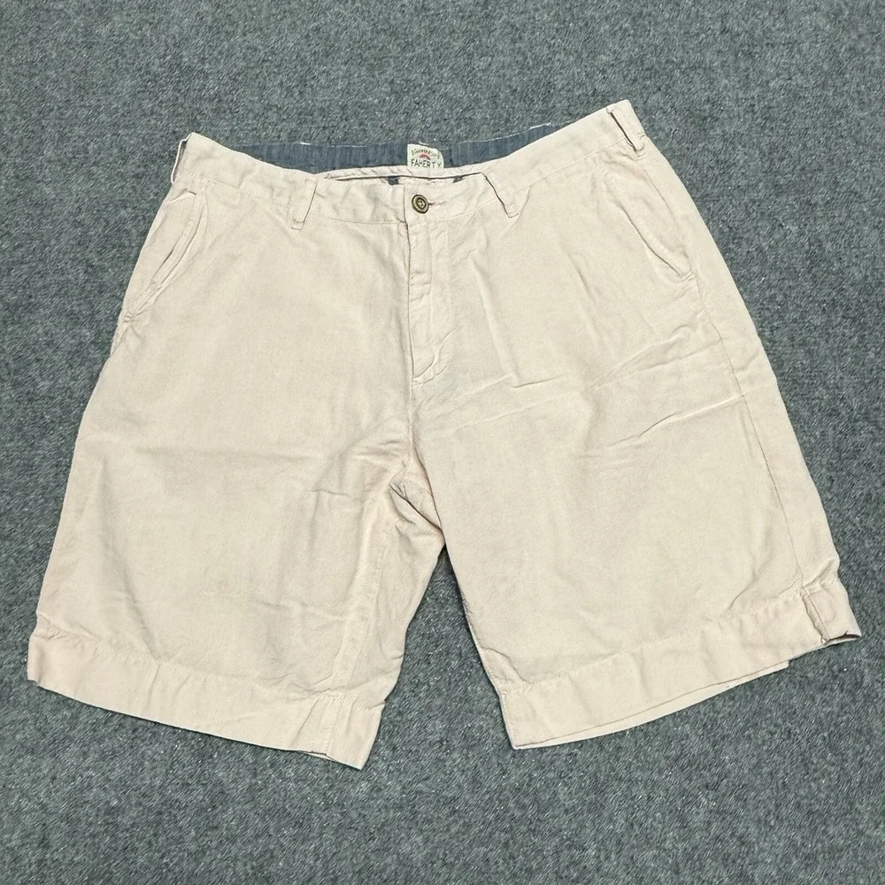 Faherty Shorts Mens 34 Pink Casual Chino 9
